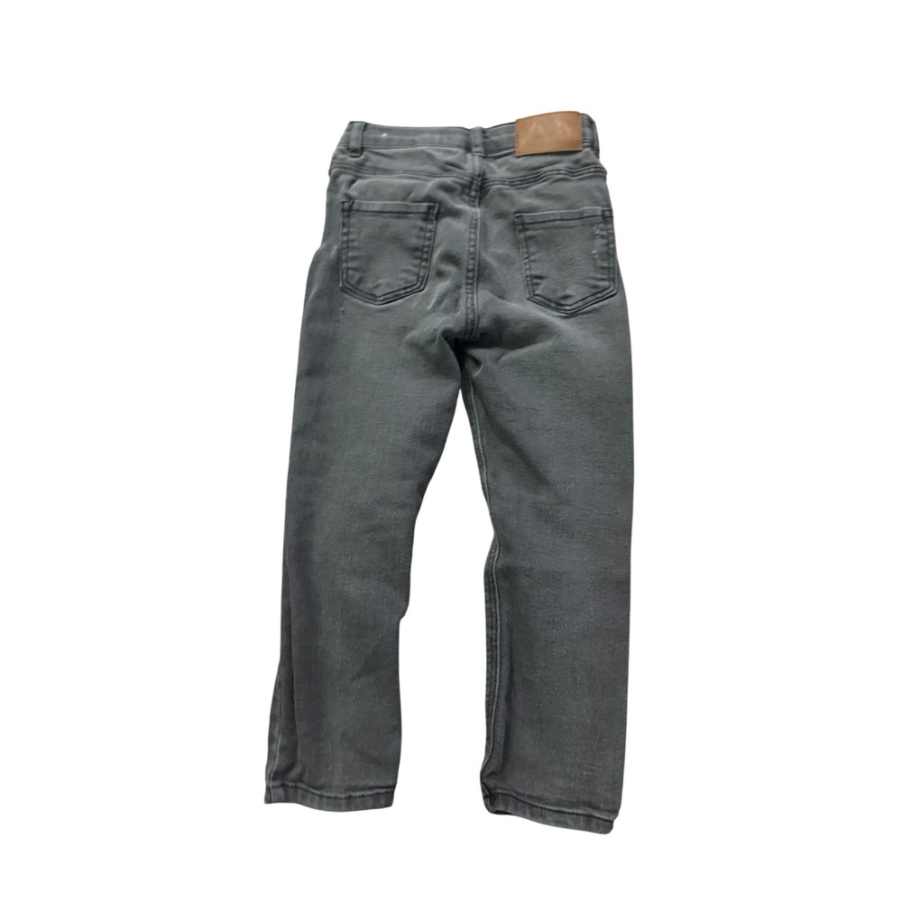 Zara Kids Gray Distressed Ripped Knee Jeans Size 4-5 Years - Picture 2 of 3